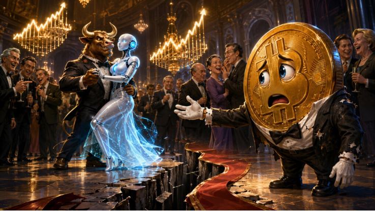 Bitcoin’s $63k slide shows ETF demand fighting AI equities for dollar liquidity
